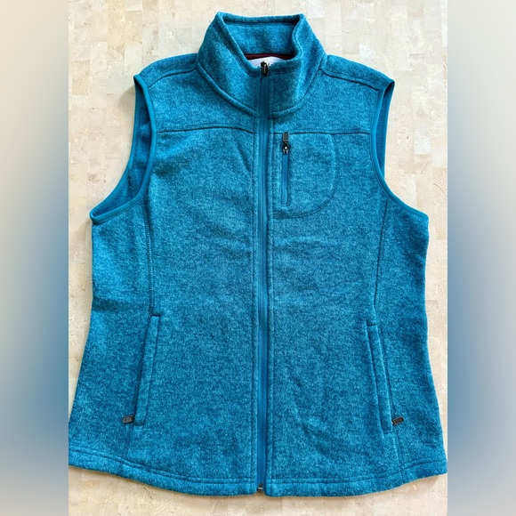Orvis Jackets & Blazers - Orvis Women’s Heather Teal Full-zip Vest Knit M